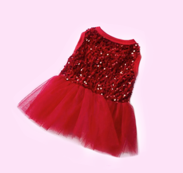 Red Sequin Tutu Dress