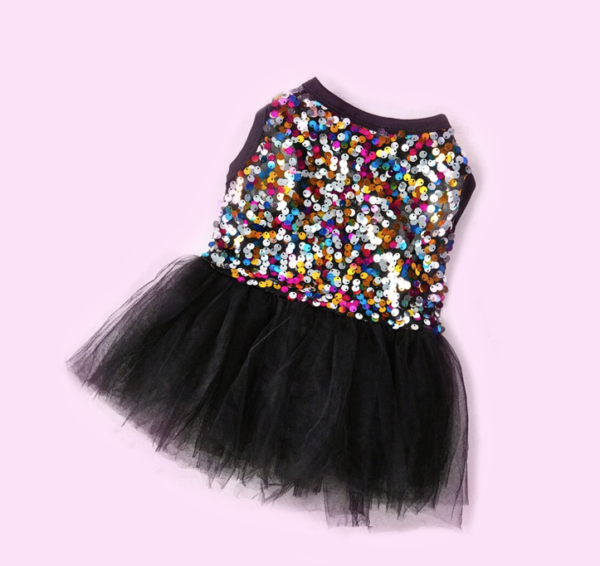 Black Sequin Tutu Dress